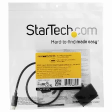 Docking Station Startech.com Cable Adaptador Usb 3.1 Gen 2 De 10gbps A Sata Para Unidades De Disco De 2.5 Pulgadas - Usb-c, Negro, 10 Gbit/s, Ce, Fcc, Reach, 0 - 70 °c, -10 - 55 °c, 43 Mm