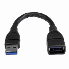 Extensor Startech.com 0.152 M, Usb A A Usb A, 5000 Mbit/s, Negro
