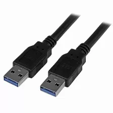Cable Usb 3.0 Startech (usb3saa3mbk), Macho A Macho De 3mts, Usb 3.1 Gen1 (5gbps)