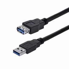 Extensor Startech.com 1 M, Usb A A Usb A, 5000 Mbit/s, Negro