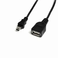 Extensor Startech.com Usbmusbfm1 0.3 M, Usb A A Mini-usb B, Macho/hembra, 480 Mbit/s, Negro
