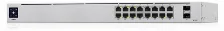 Switch Ubiquiti Unifi Unifi 16-port Poe Gestionado, L2/l3, Rj-45 16, Gigabit Ethernet (10/100/1000), (poe +) 8, 1u, Plata