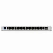 Switch Ubiquiti Unifi Usw-pro-48 Gestionado, L2/l3, Rj-45 48, Gigabit Ethernet (10/100/1000), 1u, Plata