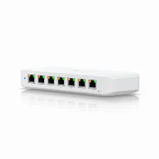 Switch Ubiquiti Ultra Gestionado, L2, Rj-45 8, Gigabit Ethernet (10/100/1000), 7 Poe, Blanco