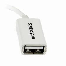 Cable Adaptador Startech (uusbotgw), Micro Usb Macho A Usb Hembra Otg Blanco De 12cm