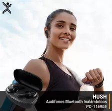 Audífonos Vortred V-930174 Intra Auditivo, Inalámbrico, Usb, Bluetooth, Negro