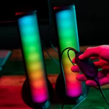 Bocinas Perfect Choice V-930280 3.5 Mm, Bt, Inalámbrico Y Alámbrico, Hogar, Negro