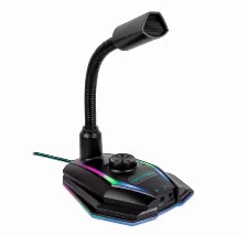 Microfono Gaming Con Luz Led Rgb Vortred By Perfect Choice Negro
