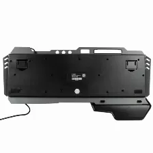 Teclado Perfect Choice Holder Alámbrico, Usb, Interruptor De Membrana, Led Rgb, Negro