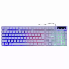 Kit Teclado Y Mouse Vortred Berry Usb, Retroiluminado, Alámbrico, 3600 Dpi, Blanco