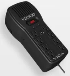 Vica Rregulador, Supresor Picos Modelo 2500v, 1500w / 127v, 8x Tomas, Usb, Negro
