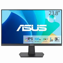 Monitor Asus Va24ehf Lcd, 23.8 Pulgadas, Hdmi, Full Hd, 1ms, 100hz, Panel Ips, Negro