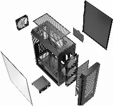 Gabinete Xpg Valor Air P, Midi-tower, Micro-atx/mini-itx, Sin Fuente, 4 Vent Instalados, Negro