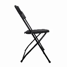 Caja De 10 Sillas Negras Plegables Modamob Reforzadas, 47 X 45 X 82cm, Tubo 19mm, Hasta 120kg