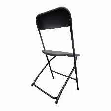 Caja De 10 Sillas Negras Plegables Modamob Reforzadas, 47 X 45 X 82cm, Tubo 19mm, Hasta 120kg