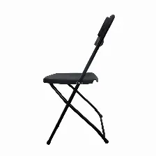 Caja De 9 Sillas Plegables Modamob Raven, Negras, Reforzadas, 47 X 45 X 82cm, Tubo 19mm, Hasta 120kg