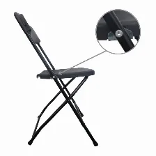 Caja De 10 Sillas Plegables Modamob Raven, Negras, Reforzadas, 47 X 45 X 82cm, Tubo 19mm, Hasta 120kg No Dev Amz