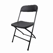 Caja 5 Sillas Negras Plegables Modamob Reforzadas, 47cmx45cmx82cm, Tubo 19mm, Hasta 120kg