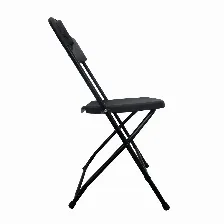 Caja 5 Sillas Negras Plegables Modamob Reforzadas, 47cmx45cmx82cm, Tubo 19mm, Hasta 120kg