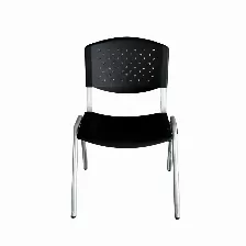 Silla De Visita Modamom, Con Armazon De Metal, Negro