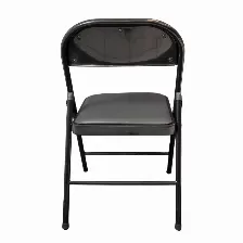 Silla Modamob Metalica Plegable Acojinada Modelo Vc188, 45x45x88 Cm, Tubo 22x0.8 Mm, Soporta Hasta 120kg, Color Negro