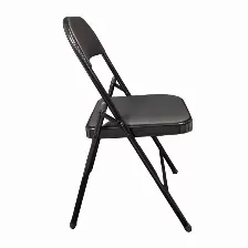 Silla Modamob Metalica Plegable Acojinada Modelo Vc188, 45x45x88 Cm, Tubo 22x0.8 Mm, Soporta Hasta 120kg, Color Negro