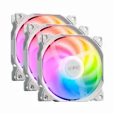Kit De 3 Ventiladores Xpg Vento 120 Argb Pwm, Argb, Blanco
