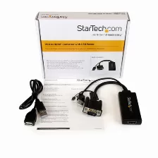 Adaptador Startech Vga A Hdmi Con Audio Y Alimentación Usb Conversor Vga A Hdmi Portátil 1080 P, (vga2hdu)