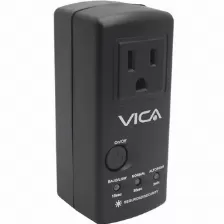 Supresor De Picos Vica Vp-132 115 / 230 V, 1800 W, 900 J, 50 / 60 Hz, 1 Contactos, Nema 5–15p, Negro