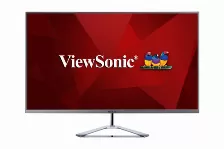 Monitor Viewsonic Vx Series Vx3276-2k-mhd Led 32 Pulgadas, 2xhdmi, 1xdp, 2560 X 1440 Pixeles, Respuesta 4 Ms, Panel Ips, Color Plata