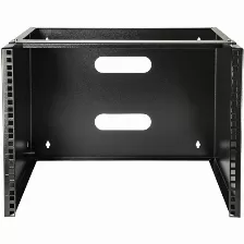Rack Startech.com Tipo Bastidor De Pared, Capacidad Del Rack 8u, 2 Postes, Acero, Peso Max. 36.3 Kg, Color Negro, Incluye Tuercas Si