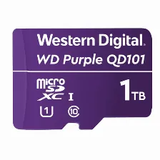 Memoria Microsdxc Western Digital Wd Purple, 1tb, Clase 10, Videovigilancia