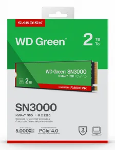 Ssd Sandisk Wd Green Sn3000 Nvme 2tb, M.2, Pci Express 4.0