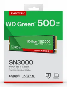 Ssd Western Digital Green Wd Green Sn3000 Nvme 500gb, M.2, Pci Express 4.0
