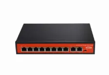 Switch Wi-tek Wi-ps210g Rj-45 10, Gigabit Ethernet (10/100/1000), Negro, Naranja