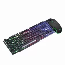 Kit Teclado Y Mouse Gamer Xzeal Xst-201, Usb, Rainbow, Anti Ghosting, Mouse 6 Botones 3200dpi