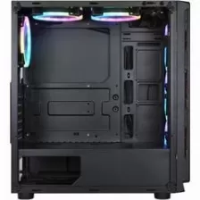 Gabinete Gamer Xzeal Xz120 Torre Atx, Panel Lateral Vidrio Templado, 3 Vent.120mm Rgb, Sin Fuente, Negro