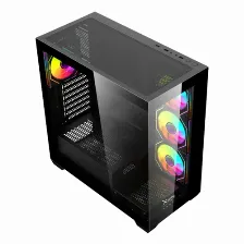 Gabinete Xzeal Xz-140, Vent. 4x120 Mm, Midi-tower, Atx/micro-atx/mini-itx, Usb 2.0/3.0, Negro