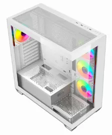 Gabinete Xzeal Xz-140, Vent. 4x120mm Argb, Midi-tower, Atx/micro-atx/mini-itx, Usb 2.0/3.0, Blanco