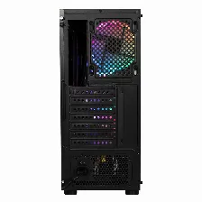 Gabinete Xzeal Xz110-1 Torre Atx, Panel Lateral Vidrio, 3x Ventiladores Rgb, Negro