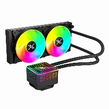 Sistema De Enfriamiento Liquido Xzeal Cooler 240 Vostok, Cuadrado, Argb, Amd/intel, 800-2300 Rpm, Negro