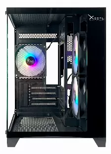 Gabinete Xzeal Cubo Cxi2, Soporta M-atx/itx, Cristal Templado, 3xvent Argb, Negro