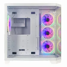 Gabinete Xzeal X-tron Xz150, Midi-tower, Atx/m-atx, Vidrio Templado, 4xvent Argb, Sin Fuente, Blanco