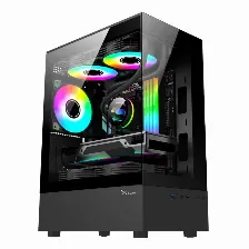Gabinete Xzeal X-zynergy, Soporta M-atx/itx, 1xusb 1.0, 1xusb 3.0, 3xvent Rgb, Negro