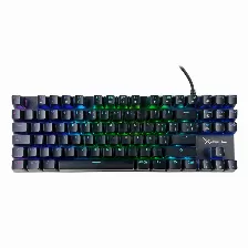 Teclado Gamer Xzeal Xz1020 Mecanico, Usb, Rgb, Switch Red, 60%, Negro