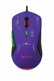 Mouse Xzeal Xz-401 óptico, 6 Botones, 7200 Dpi, Usb Tipo A, Negro, Púrpura