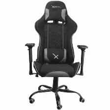 Silla Gamer Xzeal, Base Acero, Brazos Ajustables, Inclinacion, Soporte Lumbar, Respaldo Full-lenght, Negro