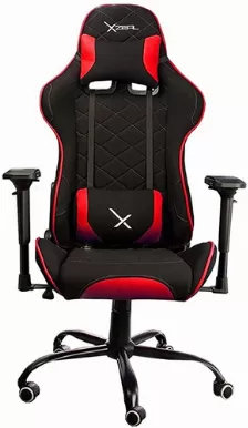 Silla Gamer Xzeal Xzsxz25r, Reposa-brazos, Forro Tela, Rojo/negro