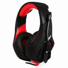 Diadema Gaming Yeyian Wicked Serie 3000, Ydw-33402, Con Microfono, Interfaz Usb, Control De Volumen, Rojo Negro