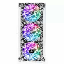 Gabinete Para Pc Yeyian Hollow 2500 Midi Tower, Ventana Lateral, Ventiladores Frontales 3x 140 Mm, Color Negro, Camuflaje, Blanco